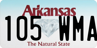 AR license plate 105WMA