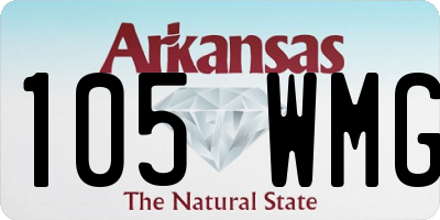 AR license plate 105WMG