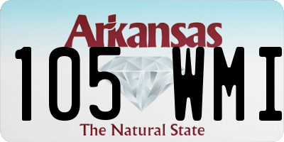 AR license plate 105WMI