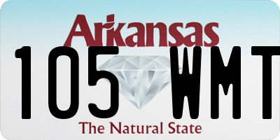 AR license plate 105WMT