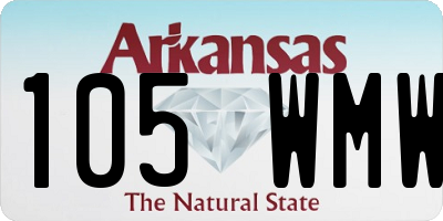 AR license plate 105WMW
