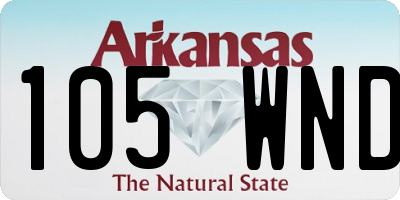 AR license plate 105WND