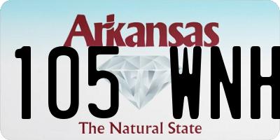 AR license plate 105WNH