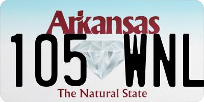AR license plate 105WNL