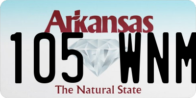 AR license plate 105WNM