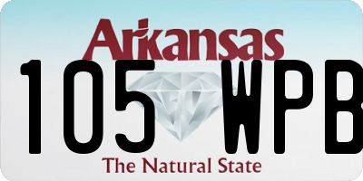 AR license plate 105WPB