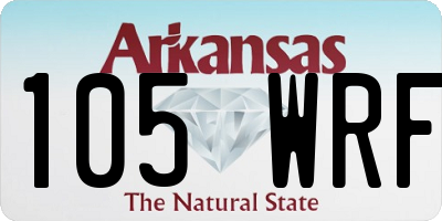 AR license plate 105WRF