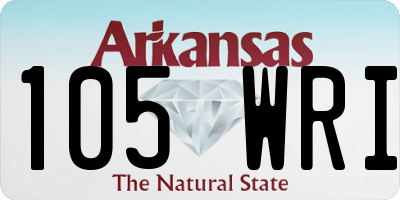 AR license plate 105WRI