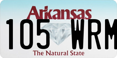 AR license plate 105WRM