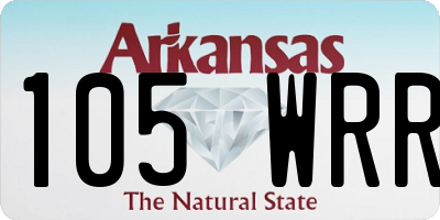AR license plate 105WRR