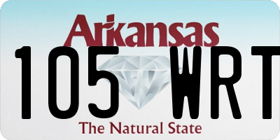 AR license plate 105WRT