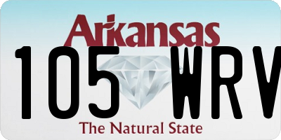 AR license plate 105WRV