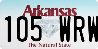 AR license plate 105WRW
