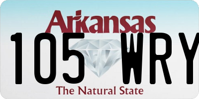 AR license plate 105WRY