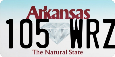 AR license plate 105WRZ