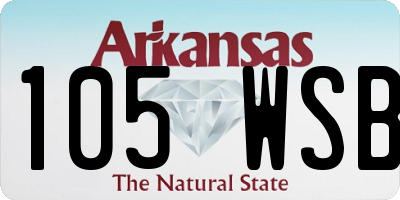 AR license plate 105WSB