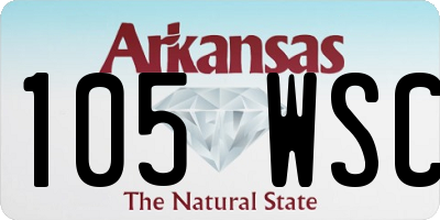 AR license plate 105WSC