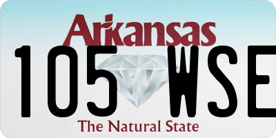 AR license plate 105WSE