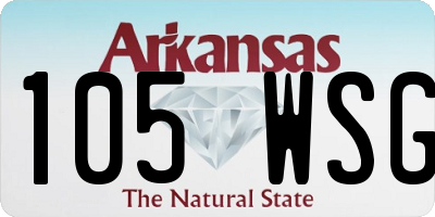 AR license plate 105WSG