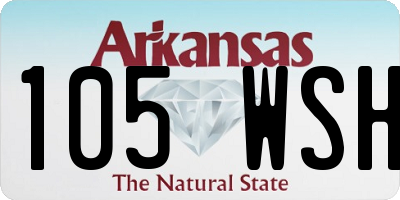 AR license plate 105WSH