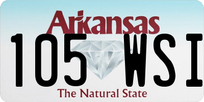 AR license plate 105WSI