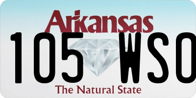 AR license plate 105WSO