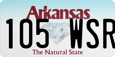 AR license plate 105WSR
