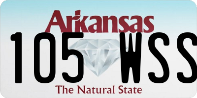 AR license plate 105WSS
