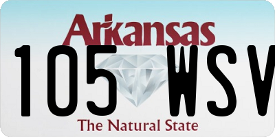 AR license plate 105WSV