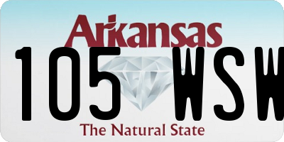 AR license plate 105WSW
