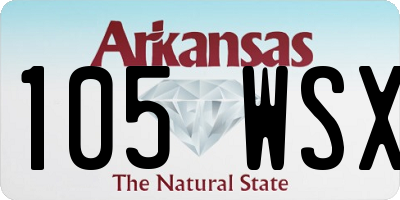 AR license plate 105WSX