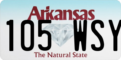 AR license plate 105WSY