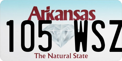 AR license plate 105WSZ