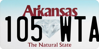 AR license plate 105WTA