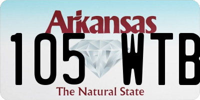 AR license plate 105WTB