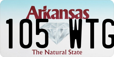 AR license plate 105WTG