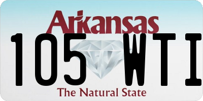 AR license plate 105WTI