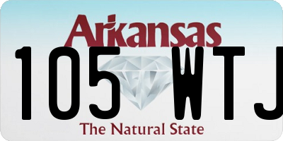 AR license plate 105WTJ