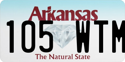AR license plate 105WTM