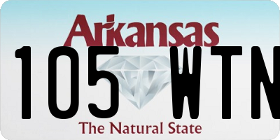 AR license plate 105WTN