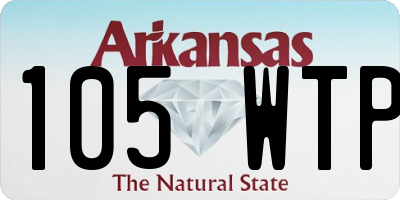 AR license plate 105WTP