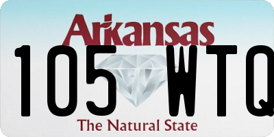 AR license plate 105WTQ