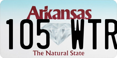 AR license plate 105WTR