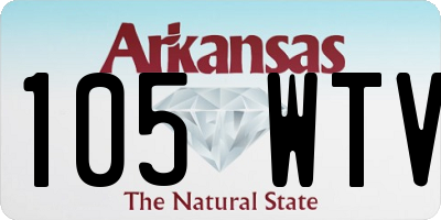 AR license plate 105WTV