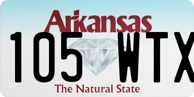 AR license plate 105WTX