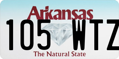 AR license plate 105WTZ