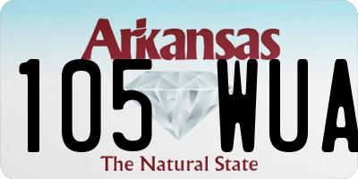 AR license plate 105WUA