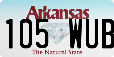 AR license plate 105WUB