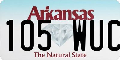 AR license plate 105WUC