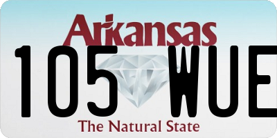 AR license plate 105WUE
